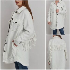 NWT Levi’s White Fringe Western jacket
